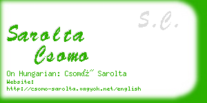 sarolta csomo business card